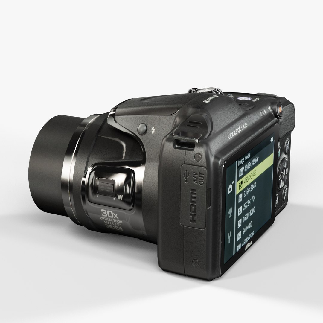 3d model low-poly nikon coolpix l820