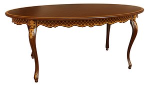 3D classic table inlaid veneer
