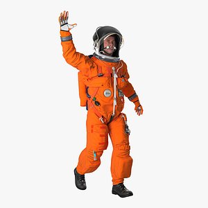 US Astronaut Wearing Advanced Crew Escape Suit ACES Rigged