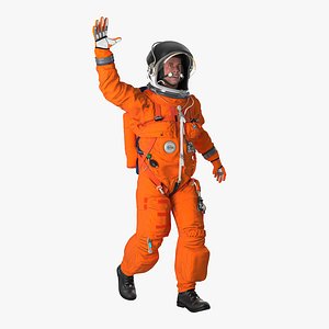 US Astronaut Wearing Advanced Crew Escape Suit ACES Rigged