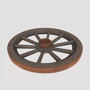 pbr cart wheel 3D model
