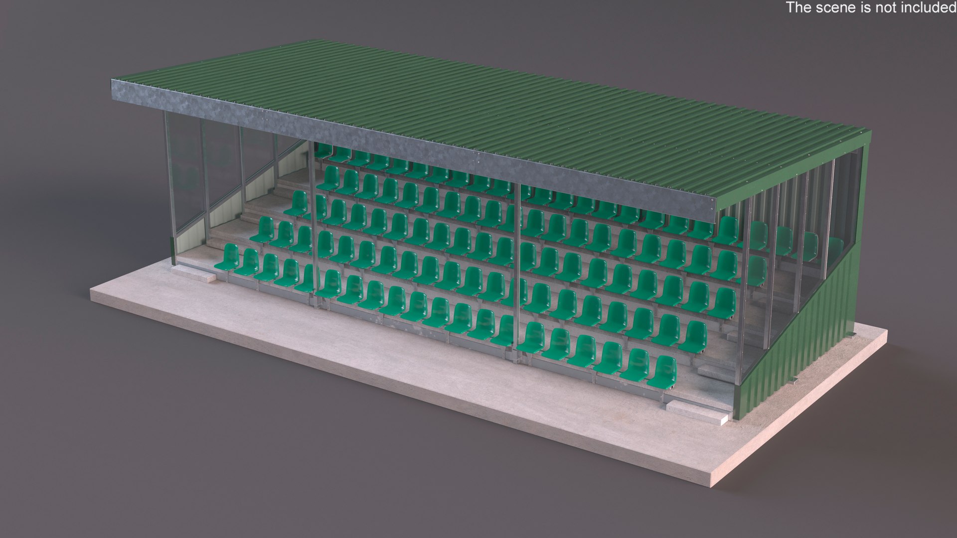 3D Tribunes With Roof - TurboSquid 2299947