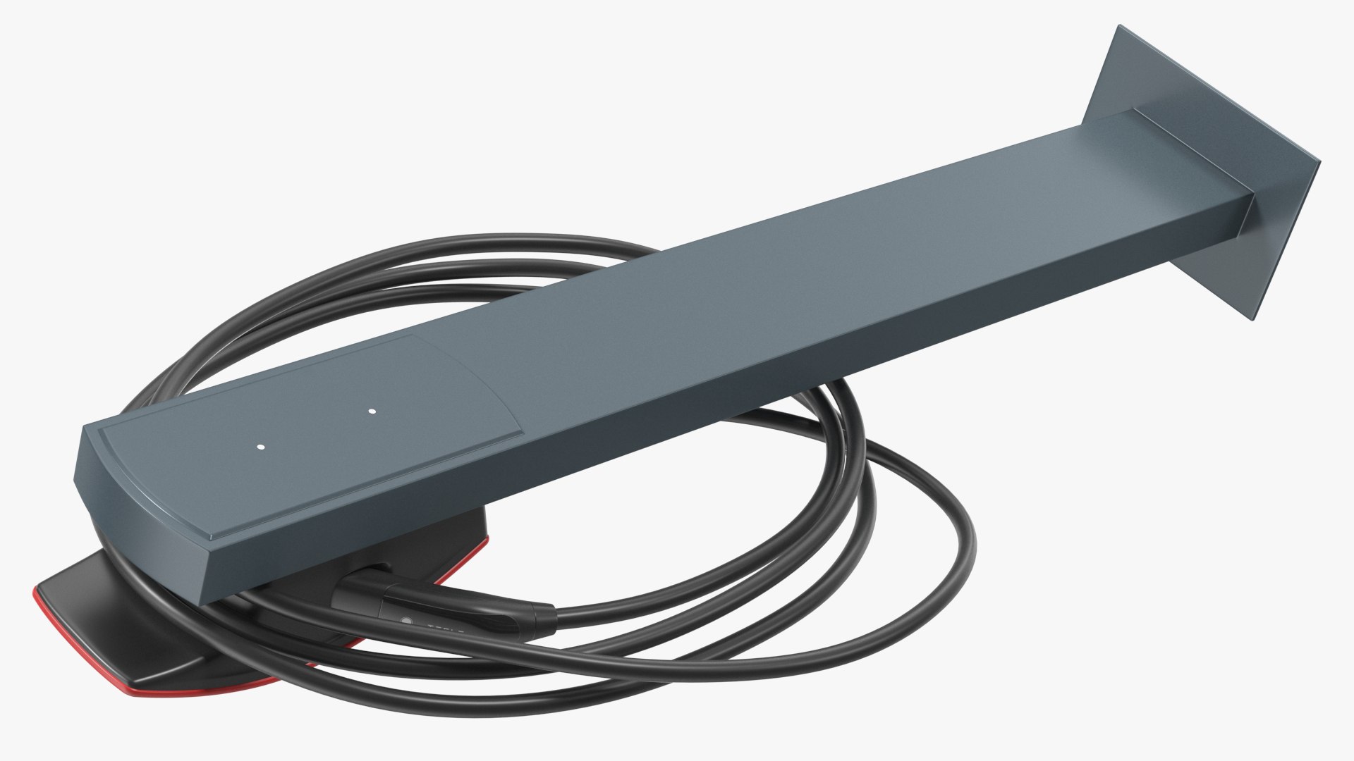 Pedestal Mounted Wall Connector Charger Tesla Red 3D model TurboSquid