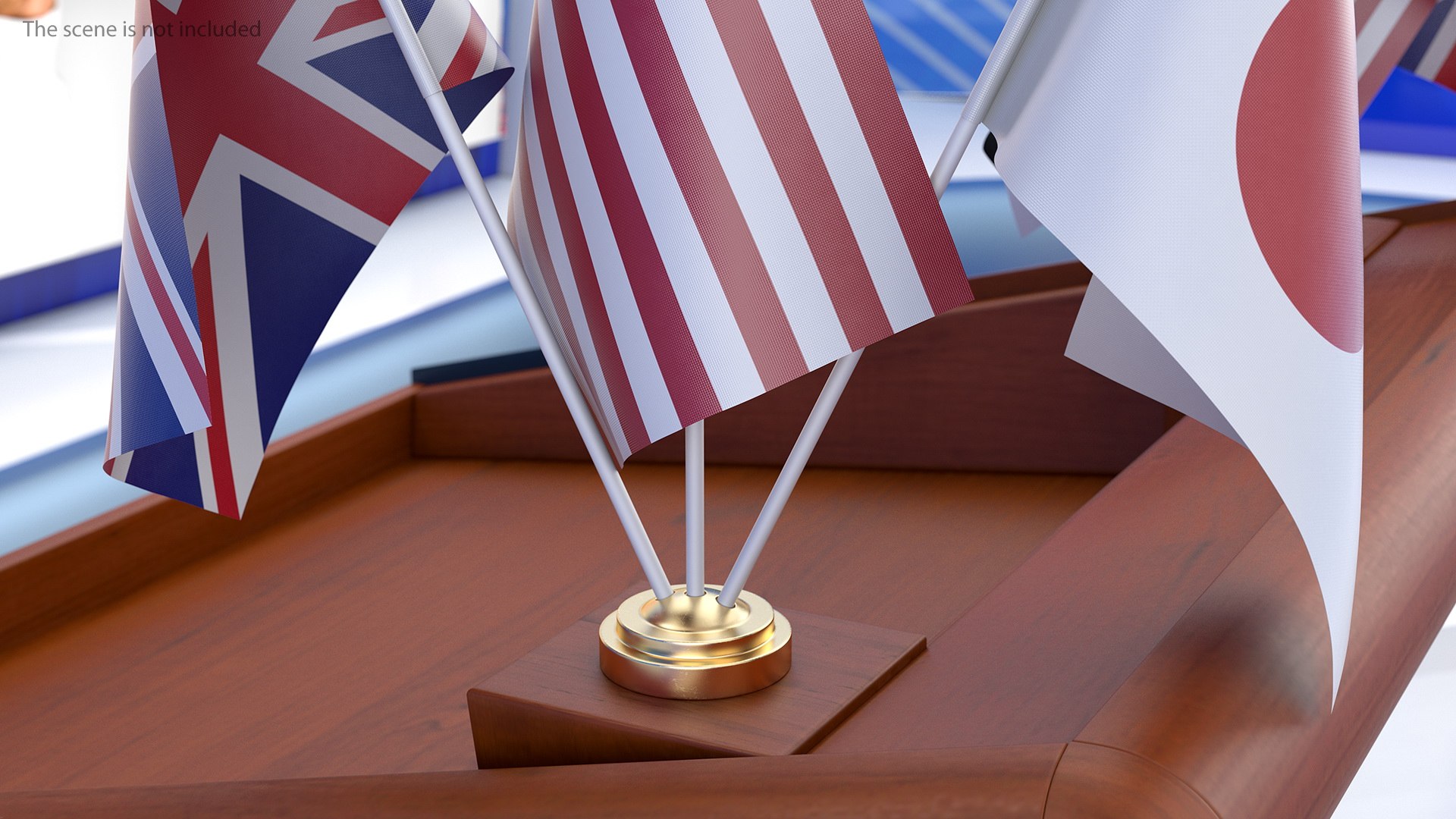 3D Model Table Flags United Kingdom - TurboSquid 1476375