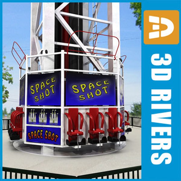 space shot ride 3d model