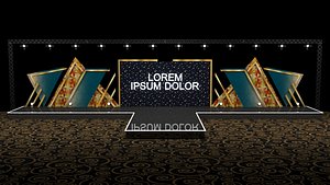 3D glamorus stage backdrop