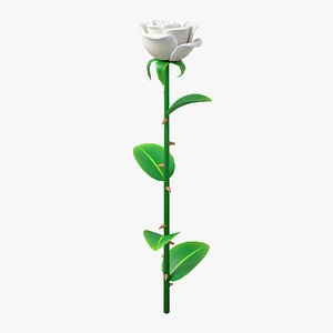 Cartoon Rose Flower 03 3D model