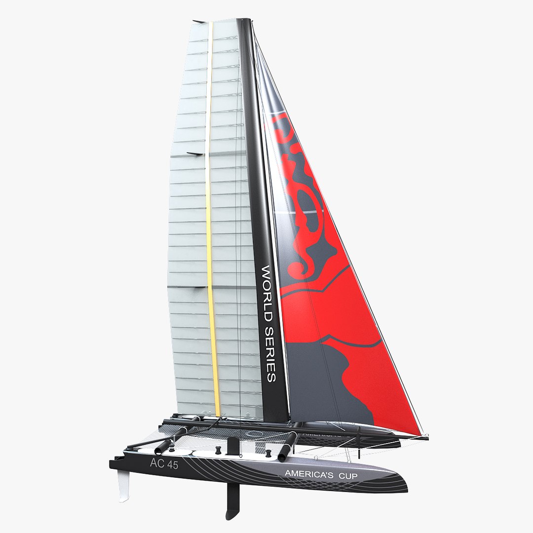 3d Model Of Catamaran Class Ac 45