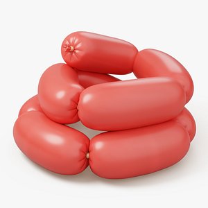 Stylized Sausages 3D model