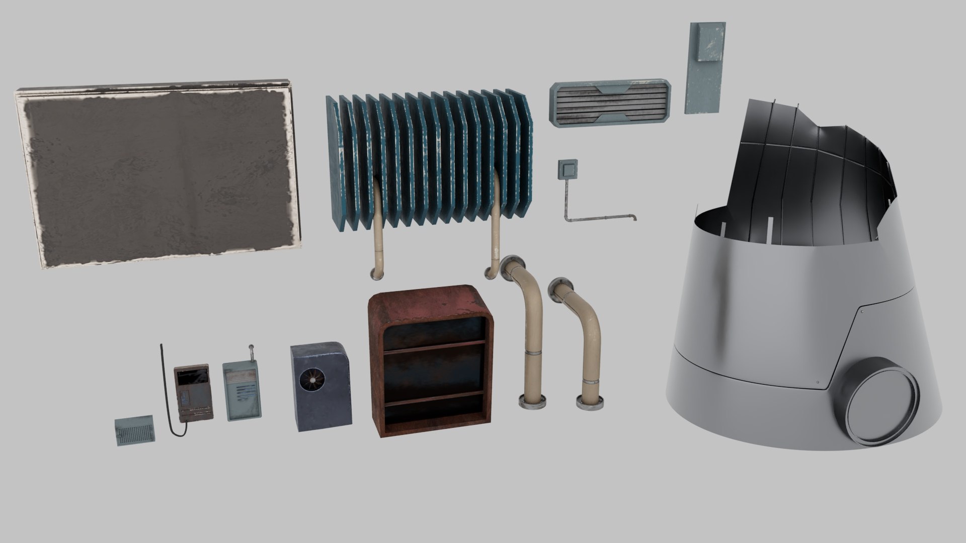 Sci-fi Post Apocalyptic Props Model - TurboSquid 2346843