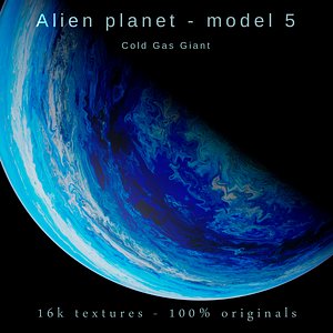 exoplanet alien planet gas 3D model