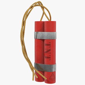 3D tnt dynamite explosives model