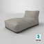 Gray Outdoor Waterproof Fabric Bean Bag Chair