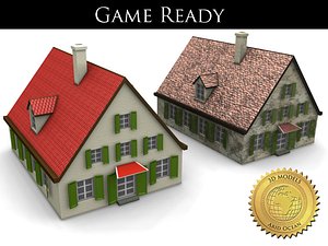 Low poly residential house.