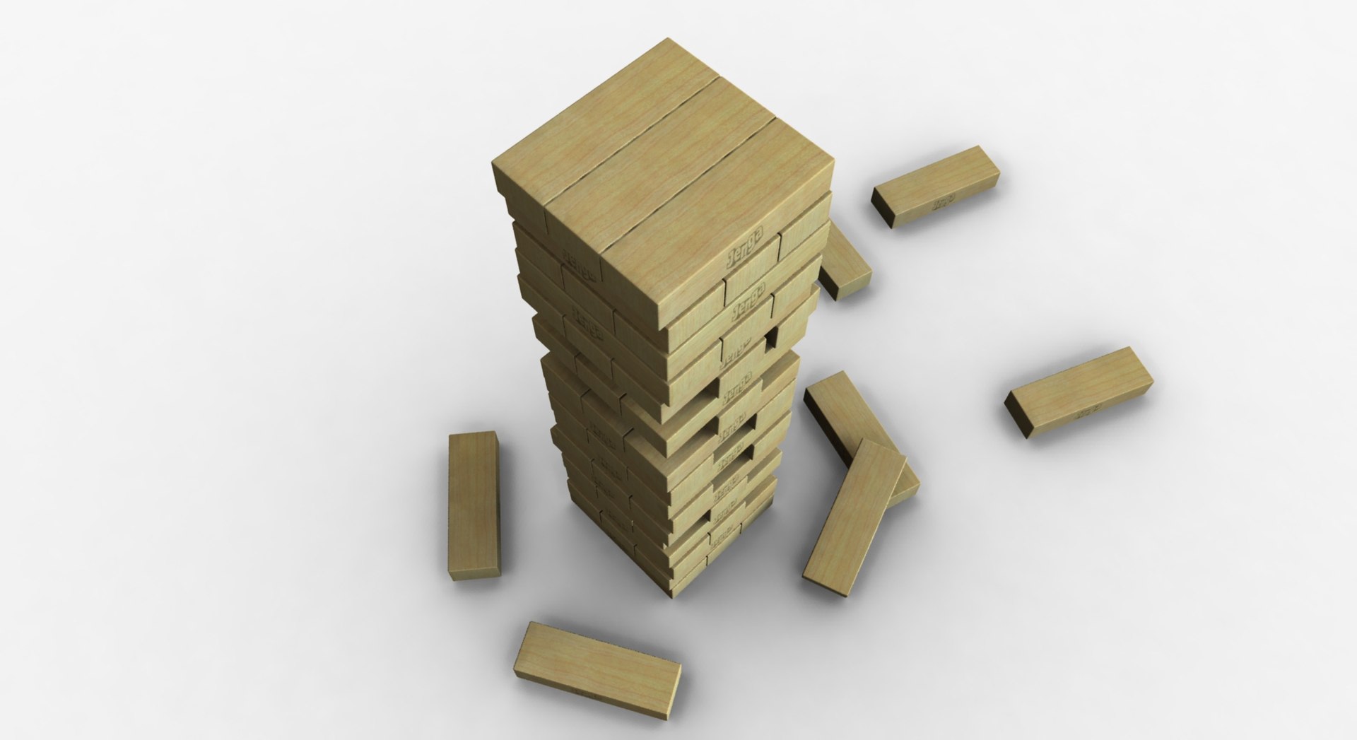 Ma Jenga Realistic Fall
