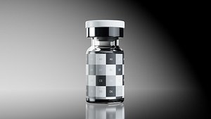 Injection Vial Glass Bottle Mockup