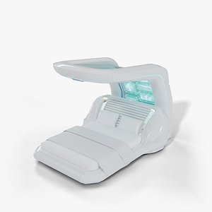 Sci-Fi Space Bed with Canopy - Futuristic LED Hologram Bed