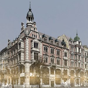 historic city scene 3D model
