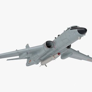 Xian H-6 China Strategic Bomber with Strategic Strike Weapon Rigged for Cinema 4D