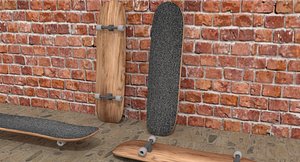 simple skateboard 3D model