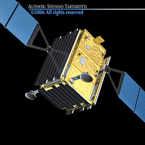 satellite sat skymed 3d model