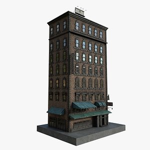 Old New york buildings 1930 1 Hospital 3D model