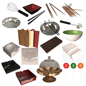 3D Food and Tableware Collection