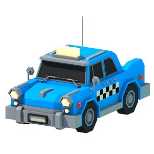 3D Cartoon TAXI BLUE