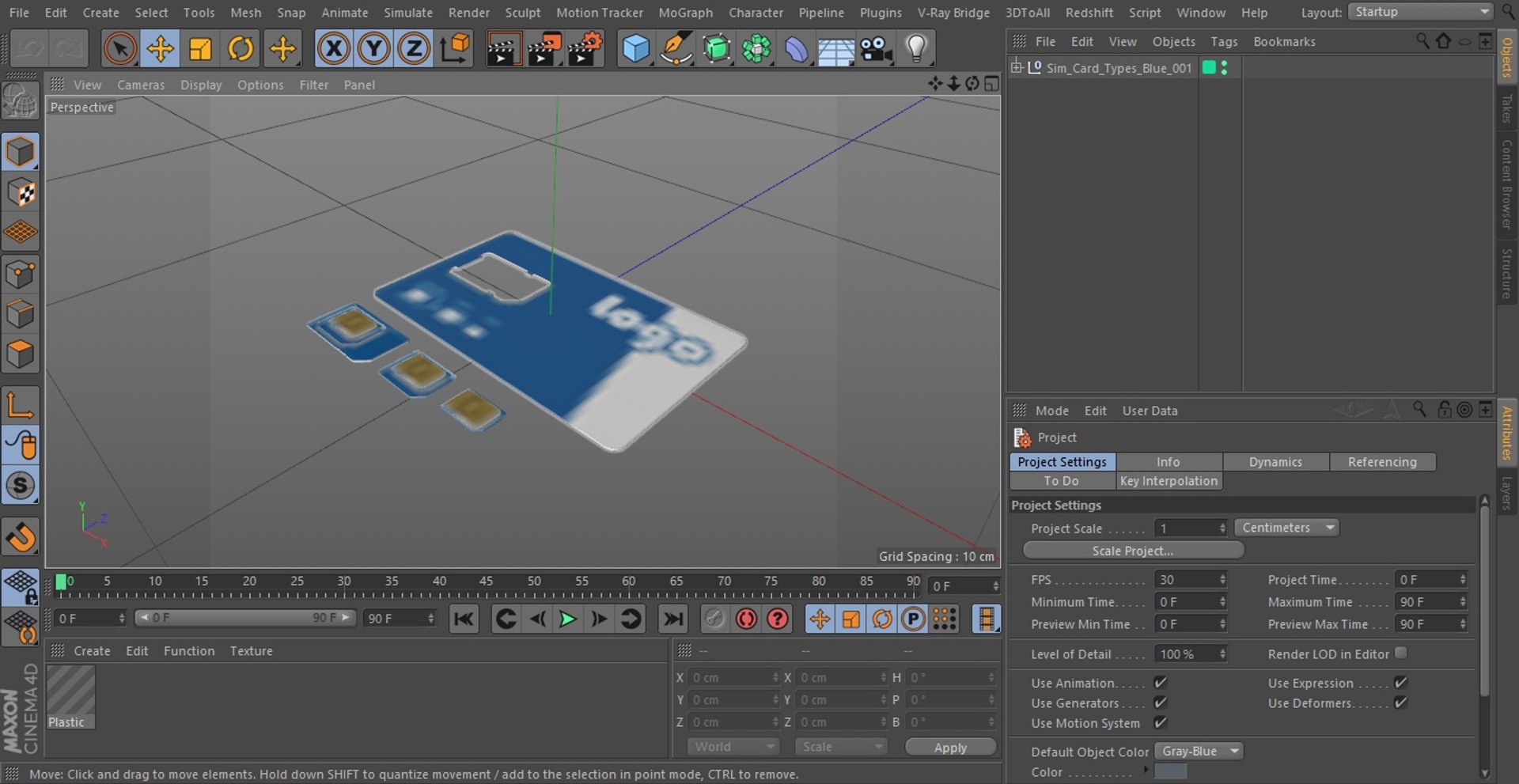 Sim Card Types Blue Your Logo 3D model - TurboSquid 1944791