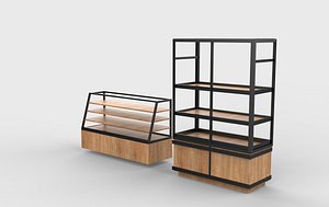 3D Bakery display collection 3D model model