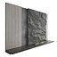 Decorative wall with fireplace set 55
