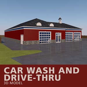 3D car wash drive-thru