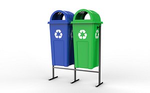 Garbage dustbin 3D model