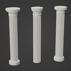 3D model Greek and Roman Columns