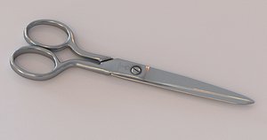 3D model steel scissors