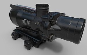 Trijicon ACOG Fiber Optic 4x Rifle Scope 3D model