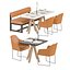 Restaurantmöbel mit Modell des Dekors 3D