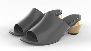 Women Slide Sandal 3D model