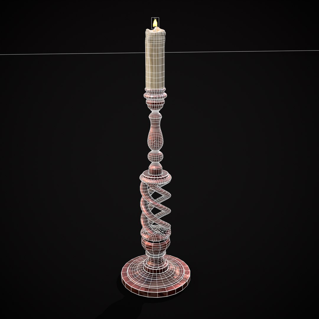 Elegant Candles And Holders Model - TurboSquid 2103872