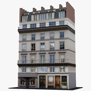 3D Typical Parisian Apartment Building 08 model