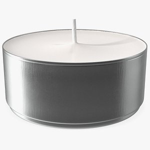 3D Tealight Candle in Metal Cup