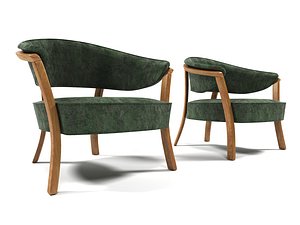 3D 1011 velvet armchair model
