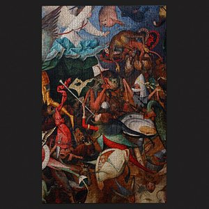 3D Fall of the Rebel Angels Version 2 Tapestry