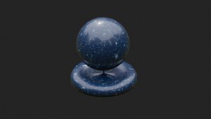 3D blender procedural texture blue marble model