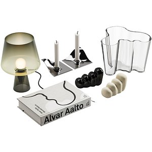 054 Living decor set ALVAR AALTO 00 3D model