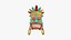 Maschera Tribale J06 Colorata - Costume Character Design