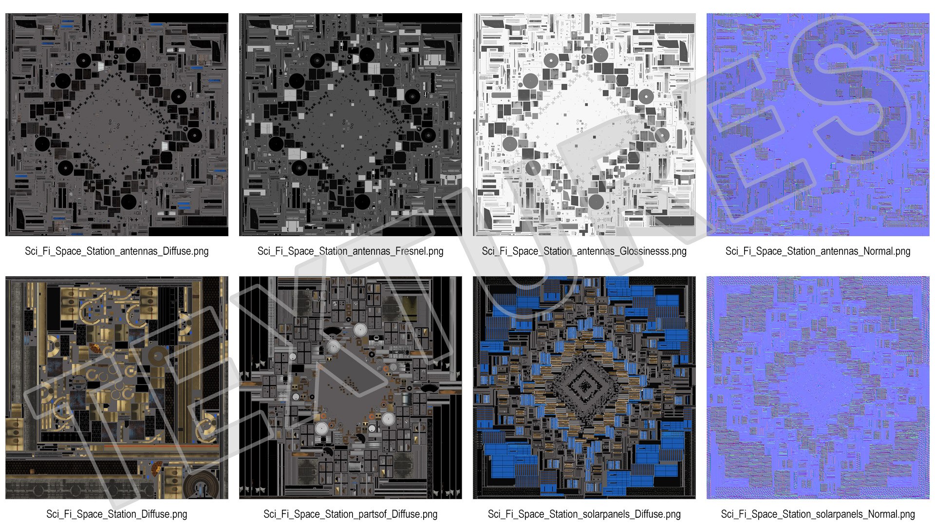Futuristic Sci Fi Space Station With Solar Panels 3D - TurboSquid 2322869