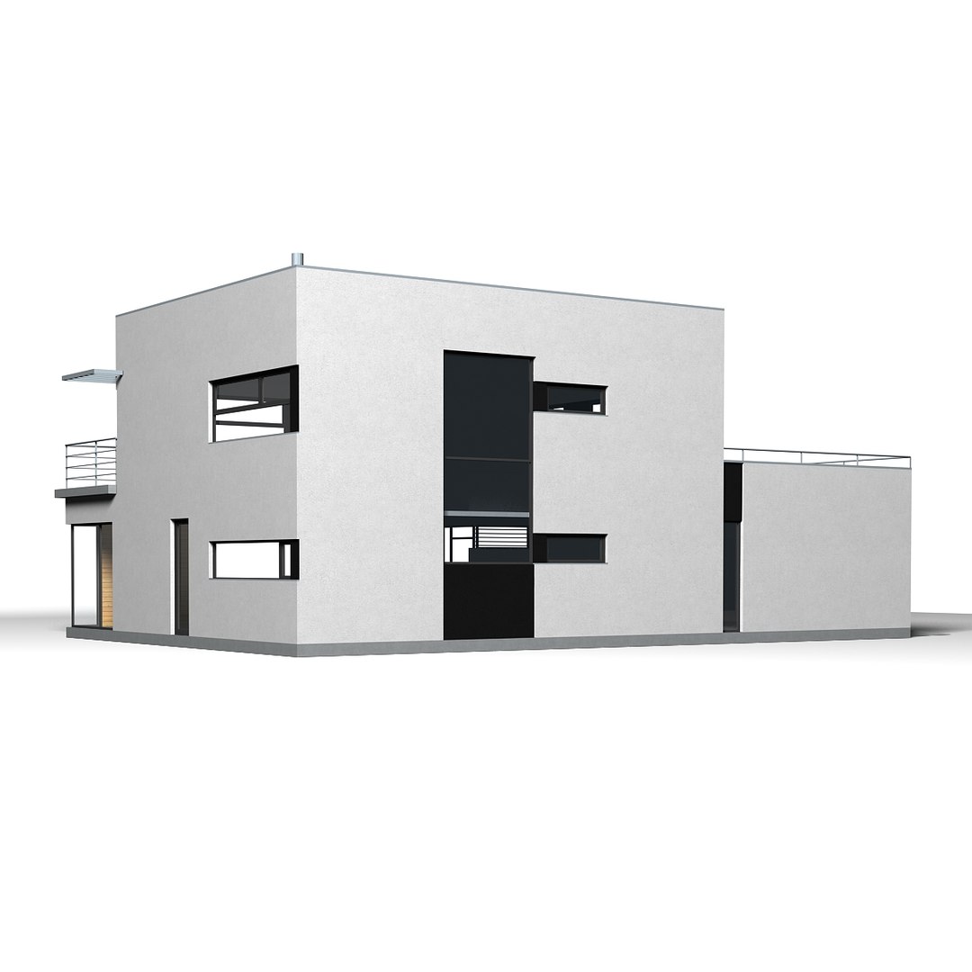 Functionalist Building Elevations 3d Model