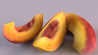 Peach nectarine slicing decor cafe
