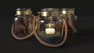 3D jar candle